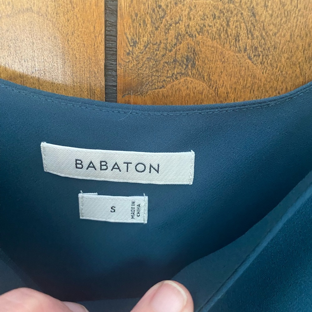Babaton Blue Satin Spaghetti Strap Camisole - Picture 3 of 6